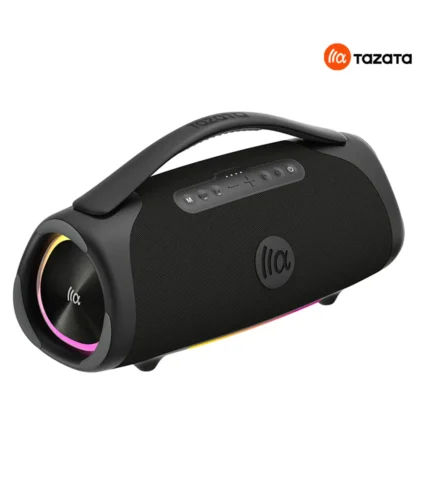 اسپیکر بی‌سیم TAZATA BOOMBLAST MAX – رنگ مشکی و خاکستری سیلیکونی | بی‌سیم | آکبند