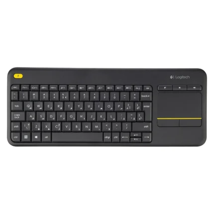 کیبورد لاجیتک Logitech مدل K400 Plus – کیبورد بی‌سیم با تاچ‌پد داخلی | طراحی ارگونومیک | اتصال پایدار وایرلس | آکبند