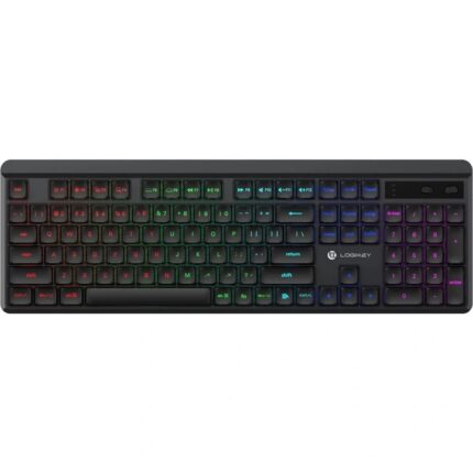 کیبورد گیمینگ LOGIKEY مدل K520B – کیبورد مکانیکی با نورپردازی RGB | اتصال بی‌سیم کم‌تاخیر | طراحی ارگونومیک و مقاوم | نسخه مشکی | مدل ALMAS
