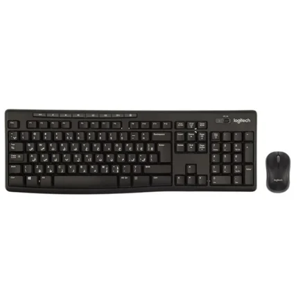 کیبورد و موس بی‌سیم Logitech MK270EN | برد ۱۰ متر | کلید کم‌صدا | موس ۱۰۰۰ DPI | نصب آسان | باتری طولانی | اورجینال